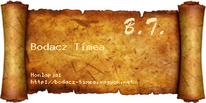 Bodacz Tímea névjegykártya