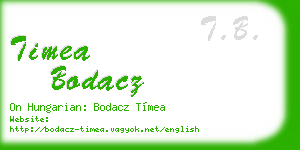 timea bodacz business card